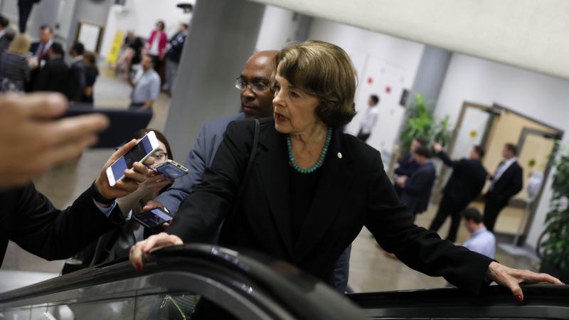 U.S. Sen. Dianne Feinstein (D-CA) speaks with reporters on Capitol Hill last month. U.S. Sen. Dianne Feinstein (D-CA) speaks with reporters on Capitol Hill last month.