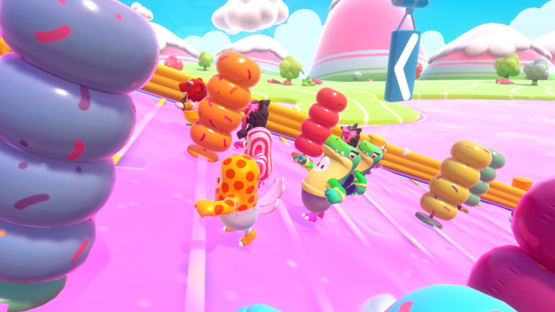 The fun of Fall Guys comes in watching its little jelly bean-shaped characters getting whacked around goofy obstacle courses. The fun of Fall Guys comes in watching its little jelly bean-shaped characters getting whacked around goofy obstacle courses.