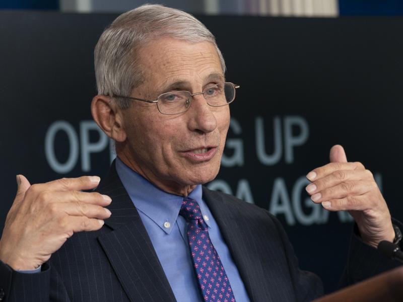Dr. Anthony Fauci, director of the National Institute of Allergy and Infectious Diseases, speaks during a news conference at the White House on April 16. Dr. Anthony Fauci, director of the National Institute of Allergy and Infectious Diseases, speaks during a news conference at the White House on April 16.