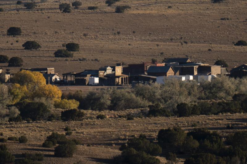The Bonanza Creek Film Ranch is seen in Santa Fe, N.M., on Saturday, where an assistant director unwittingly handed Alec Baldwin a loaded weapon moments before the actor fatally shot a cinematographer. The Bonanza Creek Film Ranch is seen in Santa Fe, N.M., on Saturday, where an assistant director unwittingly handed Alec Baldwin a loaded weapon moments before the actor fatally shot a cinematographer.