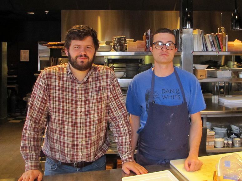 Chefs Andrew Taylor, left, and Mike Wiley, co-owners of two Portland, Maine, restaurants, say the moratorium is worth it if it helps sustain the shrimp population. Chefs Andrew Taylor, left, and Mike Wiley, co-owners of two Portland, Maine, restaurants, say the moratorium is worth it if it helps sustain the shrimp population.