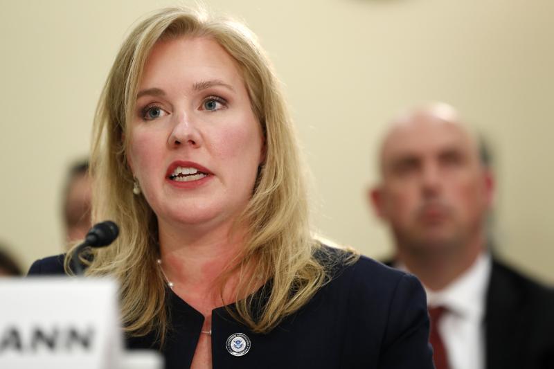 Elizabeth Neumann, assistant secretary of counterterrorism and threat prevention at the Department of Homeland Security, testifies at a House subcommittee hearing on confronting white supremacy and the adequacy of the federal response in June 2019. Elizabeth Neumann, assistant secretary of counterterrorism and threat prevention at the Department of Homeland Security, testifies at a House subcommittee hearing on confronting white supremacy and the adequacy of the federal response in June 2019.