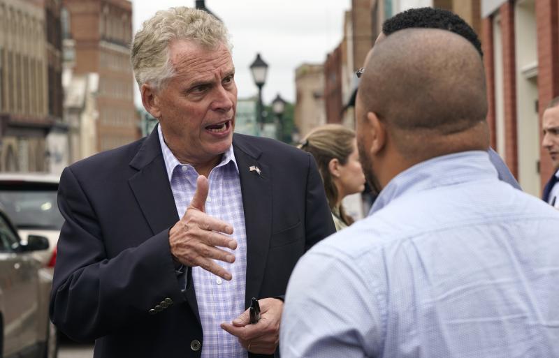 Former Virginia Gov. Terry McAuliffe, seen here on May 29, has won the Democratic primary in a bid to regain his old job. Former Virginia Gov. Terry McAuliffe, seen here on May 29, has won the Democratic primary in a bid to regain his old job.