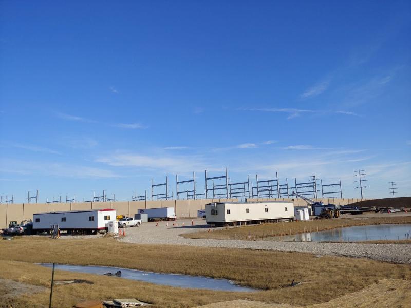 Foxconn's substation under construction in Mount Pleasant, Wis., on Dec. 15, 2019. State officials hope the company will help turn the region into the next Silicon Valley. Foxconn's substation under construction in Mount Pleasant, Wis., on Dec. 15, 2019. State officials hope the company will help turn the region into the next Silicon Valley.