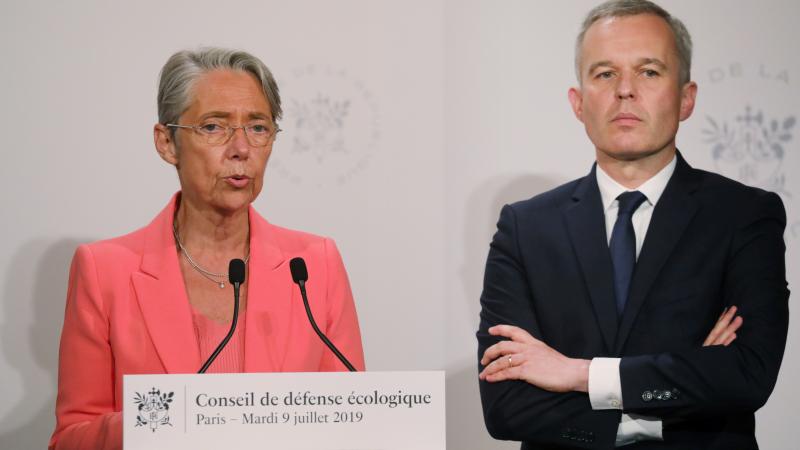 French Transport Minister Elisabeth Borne says a new tax on airfares "is a response to the ecological urgency and sense of injustice expressed by the French." She's seen here with Minister for the Ecological and Inclusive Transition Francois de Rugy. French Transport Minister Elisabeth Borne says a new tax on airfares "is a response to the ecological urgency and sense of injustice expressed by the French." She's seen here with Minister for the Ecological and Inclusive Transition Francois de Rugy.