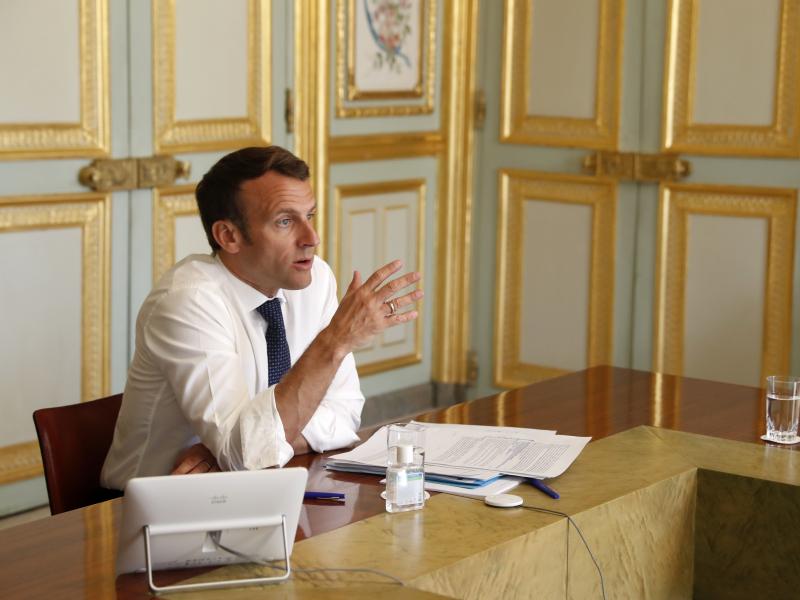 French President Emmanuel Macron will isolate himself for seven days after testing positive for the coronavirus. French President Emmanuel Macron will isolate himself for seven days after testing positive for the coronavirus.