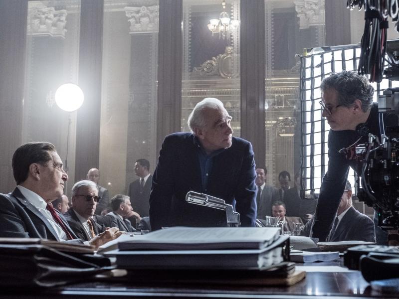 Martin Scorsese (center) has been nominated for an Academy Award for best director for The Irishman. The film is up for 10 Academy Awards, including best film. Martin Scorsese (center) has been nominated for an Academy Award for best director for The Irishman. The film is up for 10 Academy Awards, including best film.