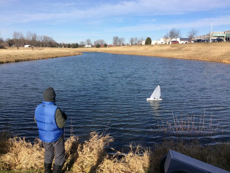 Thomas Germanson sails a radio-controlled model yacht in early December in Madison, Wis. Thomas Germanson sails a radio-controlled model yacht in early December in Madison, Wis.
