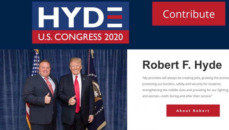 Robert Hyde posing with President Trump. Hyde has emerged as the latest figure in the impeachment saga following the release of messages in which he discusses surveillance of former U.S. Ambassador Marie Yovanovitch. Robert Hyde posing with President Trump. Hyde has emerged as the latest figure in the impeachment saga following the release of messages in which he discusses surveillance of former U.S. Ambassador Marie Yovanovitch.