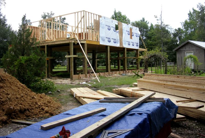 Ten years ago, Hurricane Katrina made landfall near Pearlington, Miss., a tiny town on the border with Louisiana. A home currently under construction there adheres to new FEMA standards for elevation. Ten years ago, Hurricane Katrina made landfall near Pearlington, Miss., a tiny town on the border with Louisiana. A home currently under construction there adheres to new FEMA standards for elevation.