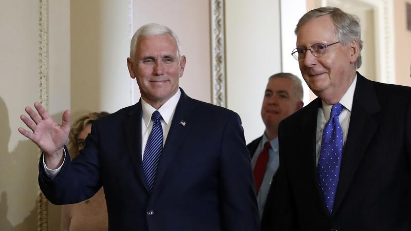 Vice president-elect Mike Pence waves as he leaves a meeting with Senate Majority Leader Mitch McConnell. Vice president-elect Mike Pence waves as he leaves a meeting with Senate Majority Leader Mitch McConnell.