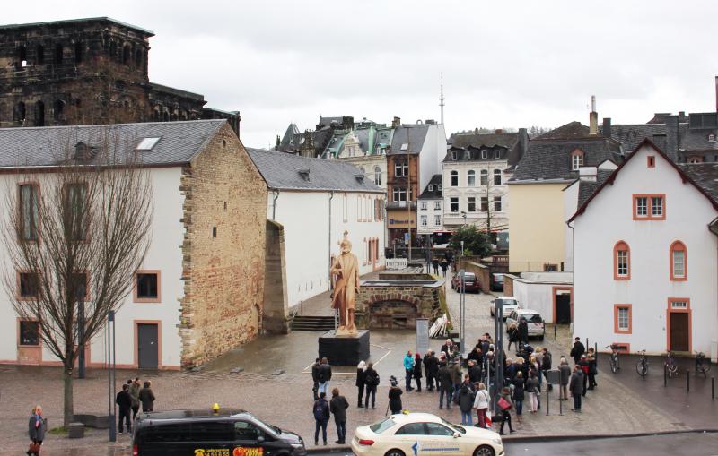 A model of a Karl Marx statue was briefly on display in central Trier earlier this month. A model of a Karl Marx statue was briefly on display in central Trier earlier this month.