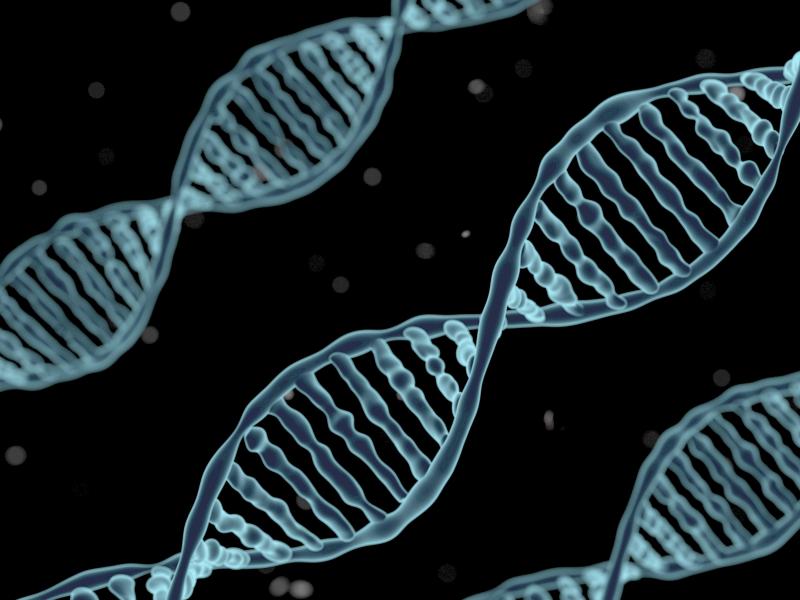 An artist's rendering of DNA. Scientists have found traces of DNA that they say is evidence that prehistoric humans procreated with an unknown hominin group in West Africa. An artist's rendering of DNA. Scientists have found traces of DNA that they say is evidence that prehistoric humans procreated with an unknown hominin group in West Africa.