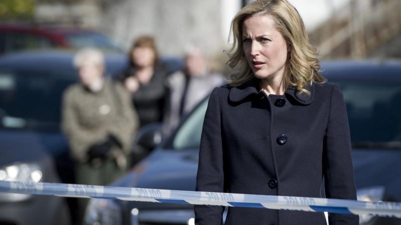 Gillian Anderson plays Stella Gibson, an enigmatic police investigator, in the BBC Two series The Fall. Gillian Anderson plays Stella Gibson, an enigmatic police investigator, in the BBC Two series The Fall.