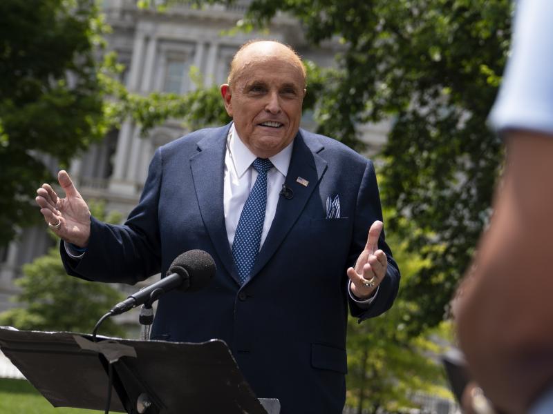 Rudy Giuliani, a personal attorney for President Trump, talked with reporters outside the White House on July 1. Rudy Giuliani, a personal attorney for President Trump, talked with reporters outside the White House on July 1.