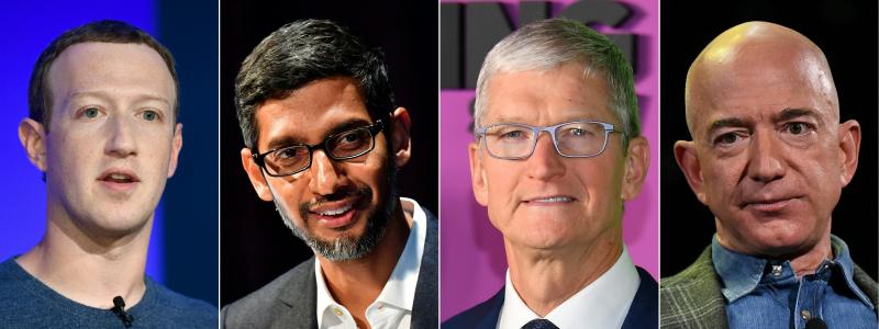 The Justice Department says Google CEO Sundar Pichai (left) met privately with Apple chief Tim Cook in 2018 to discuss how their two companies could collaborate. The Justice Department says Google CEO Sundar Pichai (left) met privately with Apple chief Tim Cook in 2018 to discuss how their two companies could collaborate.