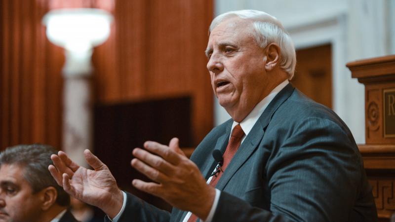 West Virginia Gov. Jim Justice delivers his State of the State speech on Jan. 9 in Charleston, W.Va. Mining companies belonging to the Justice family owe millions in safety violations. West Virginia Gov. Jim Justice delivers his State of the State speech on Jan. 9 in Charleston, W.Va. Mining companies belonging to the Justice family owe millions in safety violations.