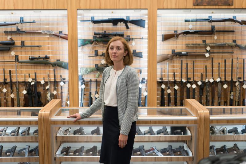 Dr. Emmy Betz, a co-founder of the Colorado Firearm Safety Coalition, led a meeting of the group at the Centennial Gun Club. "If you want to reduce suicide deaths, you have to talk about firearms," Betz says. "And if you want to reduce firearm deaths, you Dr. Emmy Betz, a co-founder of the Colorado Firearm Safety Coalition, led a meeting of the group at the Centennial Gun Club. "If you want to reduce suicide deaths, you have to talk about firearms," Betz says. "And if you want to reduce firearm deaths, you