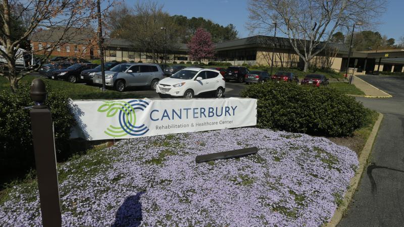 The Canterbury Rehabilitation & Healthcare Center is a hot spot for the coronavirus in Richmond, Va. It's one of 56 facilities with an outbreak. The Canterbury Rehabilitation & Healthcare Center is a hot spot for the coronavirus in Richmond, Va. It's one of 56 facilities with an outbreak.