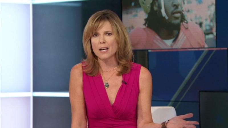 ESPN's Hannah Storm aimed a sharply worded op-ed segment at the NFL Sunday, taking the league to task for its handling of the Ray Rice incident. She asked, "What exactly does the NFL stand for?" ESPN's Hannah Storm aimed a sharply worded op-ed segment at the NFL Sunday, taking the league to task for its handling of the Ray Rice incident. She asked, "What exactly does the NFL stand for?"