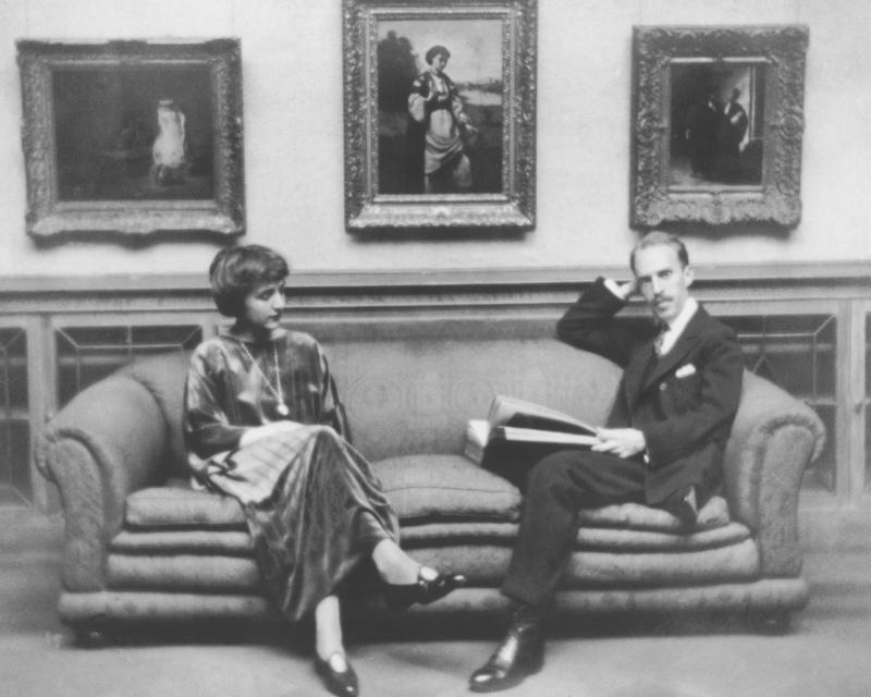 After the deaths of his father and brother in 1917 and 1918, Duncan Phillips found solace in art. His wife, Marjorie Phillips, was a painter. They opened The Phillips Collection in Washington, D.C., in 1921. They are pictured in the Main Gallery, circa 19 After the deaths of his father and brother in 1917 and 1918, Duncan Phillips found solace in art. His wife, Marjorie Phillips, was a painter. They opened The Phillips Collection in Washington, D.C., in 1921. They are pictured in the Main Gallery, circa 19