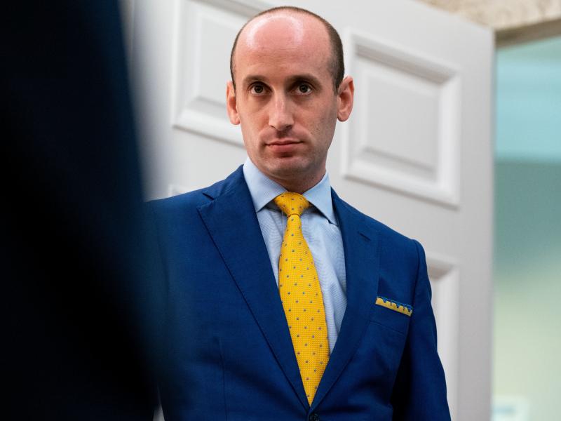 Stephen Miller, White House senior adviser for policy, listens during a meeting in the Oval Office of the White House in Washington, D.C., on July 15. Stephen Miller, White House senior adviser for policy, listens during a meeting in the Oval Office of the White House in Washington, D.C., on July 15.