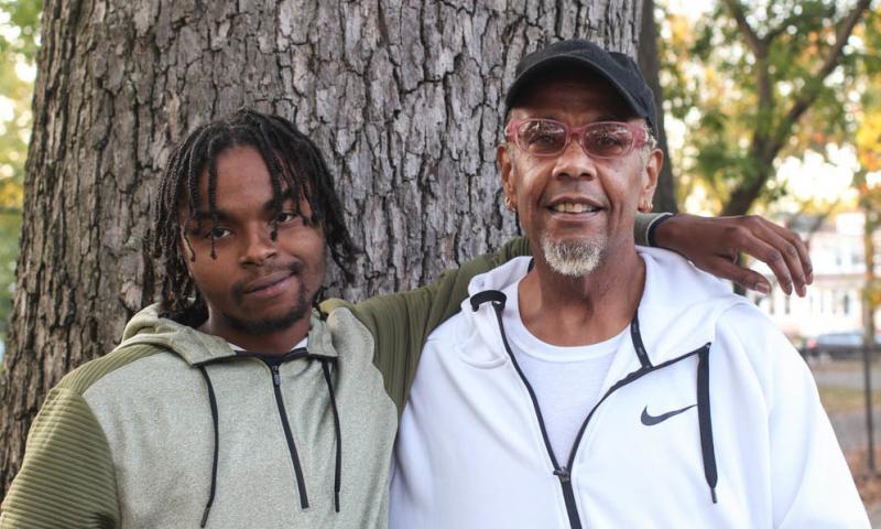 Before Guy Bryant (right) took Romario Vassell (left) into foster care, Vassell had been living in a homeless shelter. Before Guy Bryant (right) took Romario Vassell (left) into foster care, Vassell had been living in a homeless shelter.