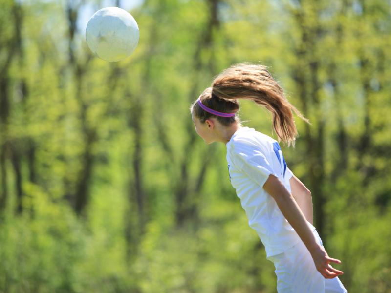 The brains of female soccer players who head the ball frequently show white matter alterations. The brains of female soccer players who head the ball frequently show white matter alterations.
