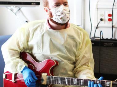 Music therapist Brian Schreck began working with Nate Kramer after he was diagnosed with leukemia. Together, they recorded a song of Nate's heartbeat layered over melodies. Music therapist Brian Schreck began working with Nate Kramer after he was diagnosed with leukemia. Together, they recorded a song of Nate's heartbeat layered over melodies.