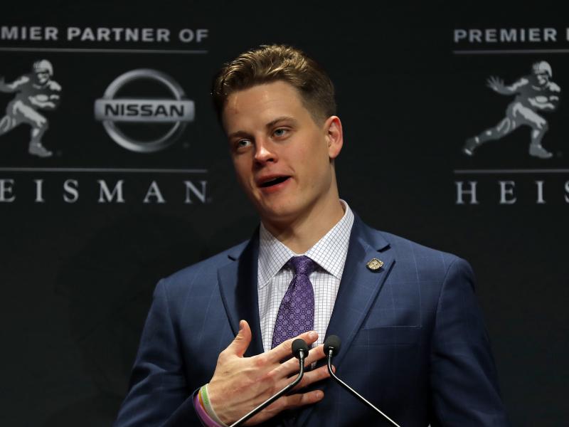 LSU quarterback Joe Burrow described the poverty of his Ohio hometown in his Heisman trophy acceptance speech. Since then, donations from across the U.S. have flooded to the Athens County Food Pantry. LSU quarterback Joe Burrow described the poverty of his Ohio hometown in his Heisman trophy acceptance speech. Since then, donations from across the U.S. have flooded to the Athens County Food Pantry.
