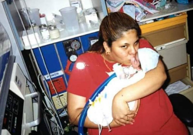 Tarah and Isaiah Acosta are seen in the hospital about a month after Isaiah's birth. Tarah and Isaiah Acosta are seen in the hospital about a month after Isaiah's birth.