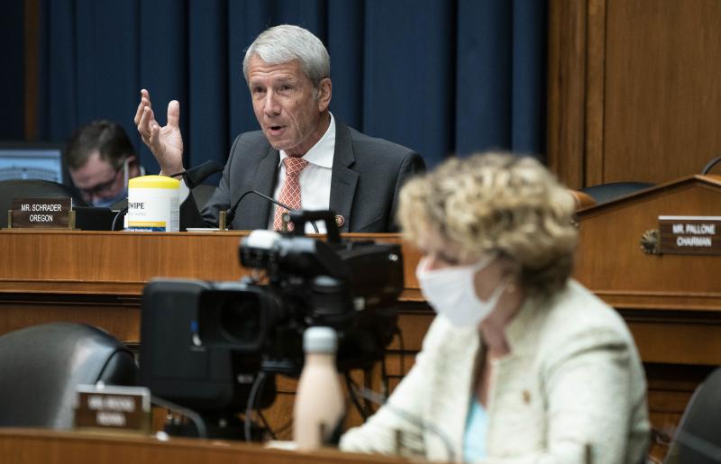 Rep. Kurt Schrader, a Democrat from Oregon, questions witnesses during a hearing on June 23, 2020. Rep. Kurt Schrader, a Democrat from Oregon, questions witnesses during a hearing on June 23, 2020.