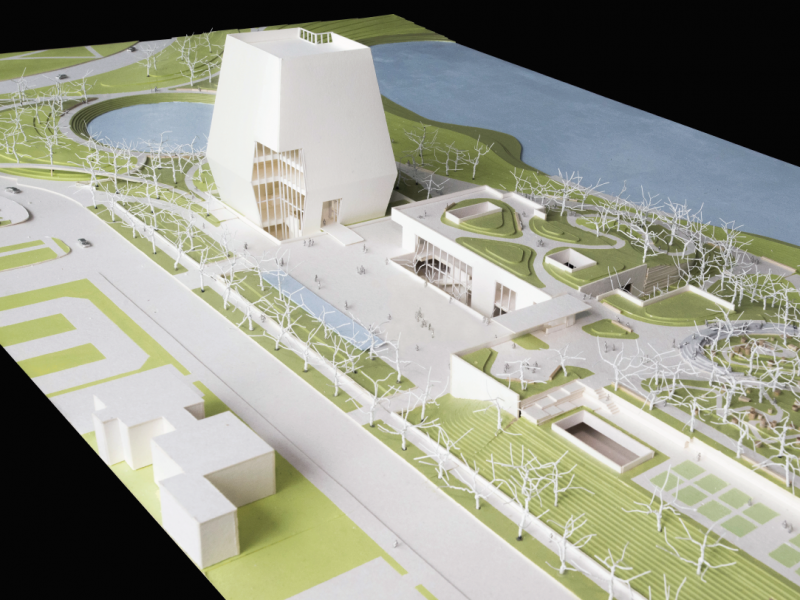A three-dimensional model of the proposed Obama Presidential Center in Chicago. A three-dimensional model of the proposed Obama Presidential Center in Chicago.