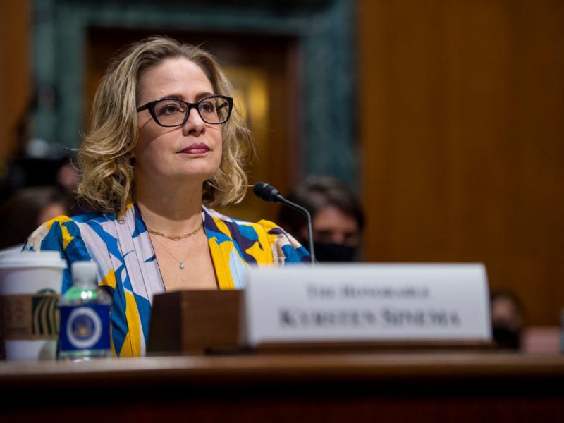 Sen. Kyrsten Sinema, D-Ariz., has expressed opposition to increases in corporate tax rates, one of the key ways Democrats want to pay for their domestic policy bill. Democrats are looking at alternatives. Sen. Kyrsten Sinema, D-Ariz., has expressed opposition to increases in corporate tax rates, one of the key ways Democrats want to pay for their domestic policy bill. Democrats are looking at alternatives.