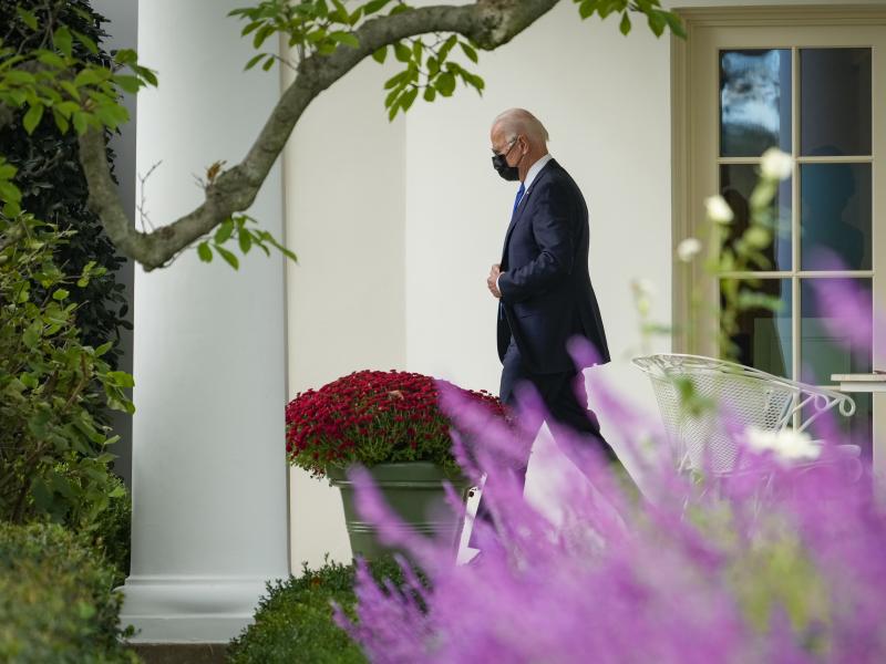 President Biden, pictured leaving the Oval Office on Oct. 15, is traveling to Rome and Glasgow during the second foreign trip of his presidency. President Biden, pictured leaving the Oval Office on Oct. 15, is traveling to Rome and Glasgow during the second foreign trip of his presidency.