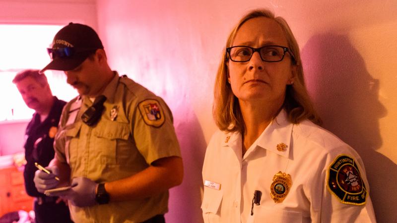 Huntington, W.V. Fire Chief Jan Rader is a central figure in the Netflix documentary short Heroin(e). Huntington, W.V. Fire Chief Jan Rader is a central figure in the Netflix documentary short Heroin(e).
