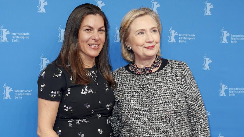 Filmmaker Nanette Burstein and Hillary Clinton pose at the Hillary premiere during the 70th Berlinale International Film Festival on Feb. 24, 2020 in Berlin. Filmmaker Nanette Burstein and Hillary Clinton pose at the Hillary premiere during the 70th Berlinale International Film Festival on Feb. 24, 2020 in Berlin.