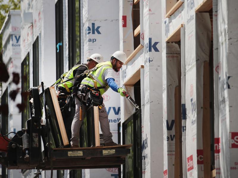 Unusually warm weather contributed to a surge in construction last month, with 44,000 jobs added. Unusually warm weather contributed to a surge in construction last month, with 44,000 jobs added.