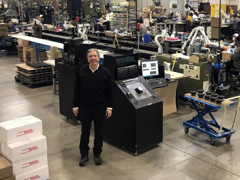 Dan Digre, who owns a Minnesota factory, Misco, that makes speakers, says tariffs are hurting his ability to compete. Dan Digre, who owns a Minnesota factory, Misco, that makes speakers, says tariffs are hurting his ability to compete.