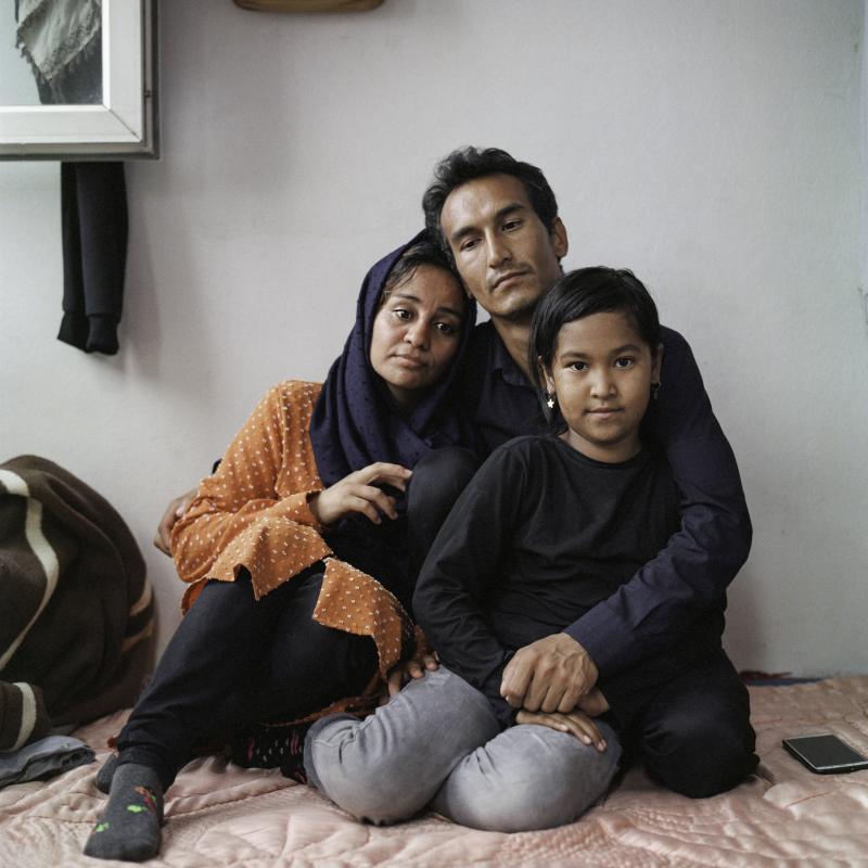 Sayyid Ali Hussaini (center), his wife Mahbube and daughter Elisa sit together in the Turkish city of Trabzon. Originally from the northern Afghan city of Mazar-e-Sharif, the family fled Taliban advances over the summer and arrived in Turkey last month. Sayyid Ali Hussaini (center), his wife Mahbube and daughter Elisa sit together in the Turkish city of Trabzon. Originally from the northern Afghan city of Mazar-e-Sharif, the family fled Taliban advances over the summer and arrived in Turkey last month.