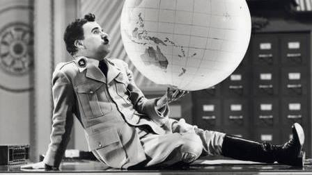 Charlie Chaplin in The Great Dictator. Charlie Chaplin in The Great Dictator.