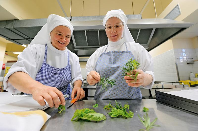 Polish nuns do most of the cooking at the Vatican. Here, they prepare sweets for the Feast of St. Nicholas. Polish nuns do most of the cooking at the Vatican. Here, they prepare sweets for the Feast of St. Nicholas.