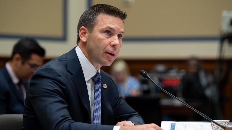 Acting Secretary of Homeland Security Kevin McAleenan testifies on security at the border and migrant detention during a House Oversight and Reform Committee hearing on Thursday. Acting Secretary of Homeland Security Kevin McAleenan testifies on security at the border and migrant detention during a House Oversight and Reform Committee hearing on Thursday.