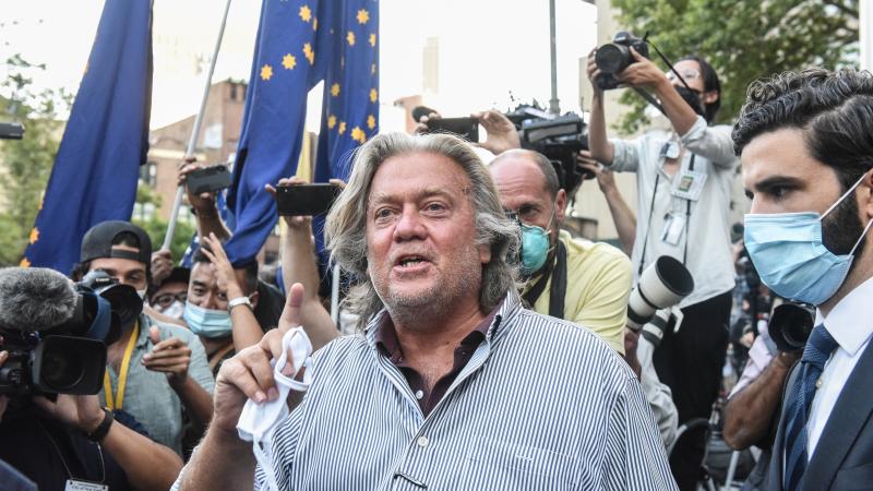 Former White House chief strategist Steve Bannon is seen on Aug. 20, 2020. Former White House chief strategist Steve Bannon is seen on Aug. 20, 2020.