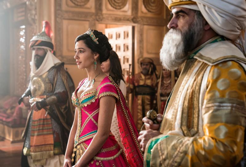Naomi Scott plays Jasmine in the new live-action Aladdin movie. The character was the first official Disney princess of color in the 1992 animated version of the film. Naomi Scott plays Jasmine in the new live-action Aladdin movie. The character was the first official Disney princess of color in the 1992 animated version of the film.