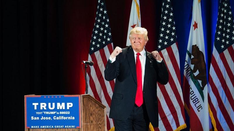 Republican presidential candidate Donald Trump gestures during a rally at the San Jose Convention Center earlier this month. Republican presidential candidate Donald Trump gestures during a rally at the San Jose Convention Center earlier this month.