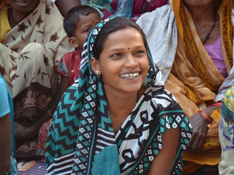 Mina, a 22-year-old mother in Jamkani, Chhattisgarh, says sending her child to the Fulwari gives her more time to farm and collect forest wood. Mina, a 22-year-old mother in Jamkani, Chhattisgarh, says sending her child to the Fulwari gives her more time to farm and collect forest wood.