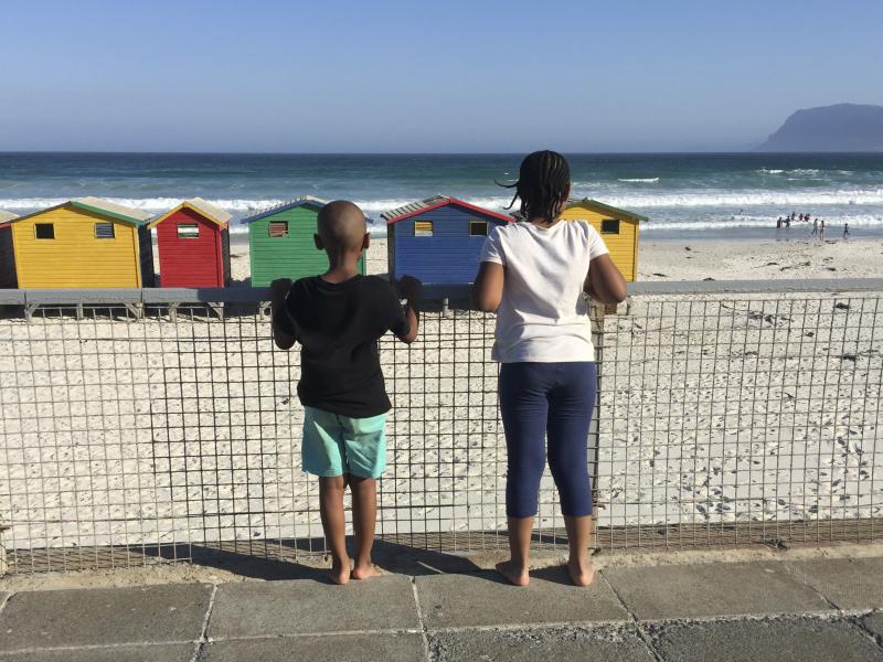 The author's two children at a South African beach. The author's two children at a South African beach.