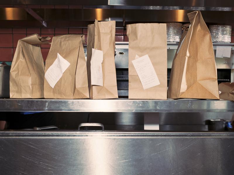The food service industry is relying on takeout and delivery orders to keep businesses afloat and maintain effective social distancing for customers and workers. The food service industry is relying on takeout and delivery orders to keep businesses afloat and maintain effective social distancing for customers and workers.