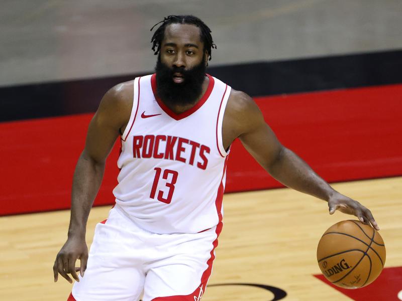 James Harden of the Houston Rockets was fined $50,000 for violating the NBA's health and safety protocols. He's seen on the court during a preseason game against the San Antonio Spurs on Dec. 17. James Harden of the Houston Rockets was fined $50,000 for violating the NBA's health and safety protocols. He's seen on the court during a preseason game against the San Antonio Spurs on Dec. 17.